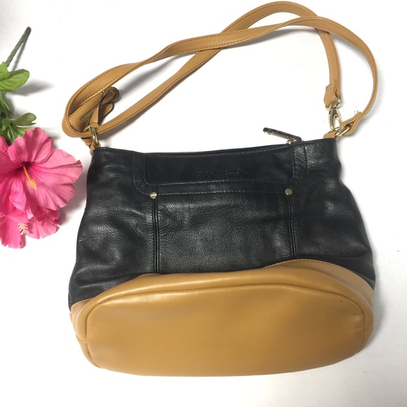 Tignanello Women's Black Leather Crossbody Bags - Picture 1 of 8